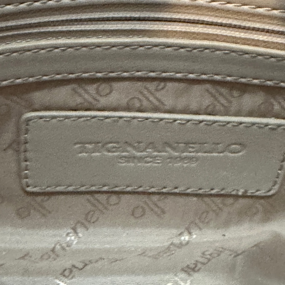 Tignanello Cream Leather Handbag - shoulder or crossbody - Picture 6 of 9
